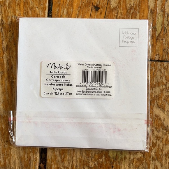 3/$33 greeting cards WARM WISHES winter cottage - Picture 2 of 2